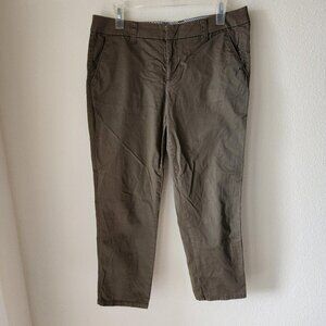 JCP Vintage olive green trousers Sz 6 Cropped Business Casual Minimalist Preppy